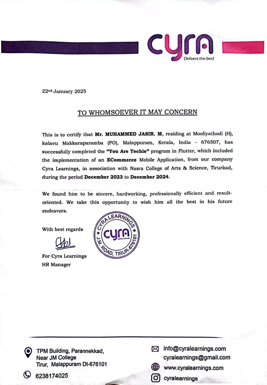 Flutter Development Program