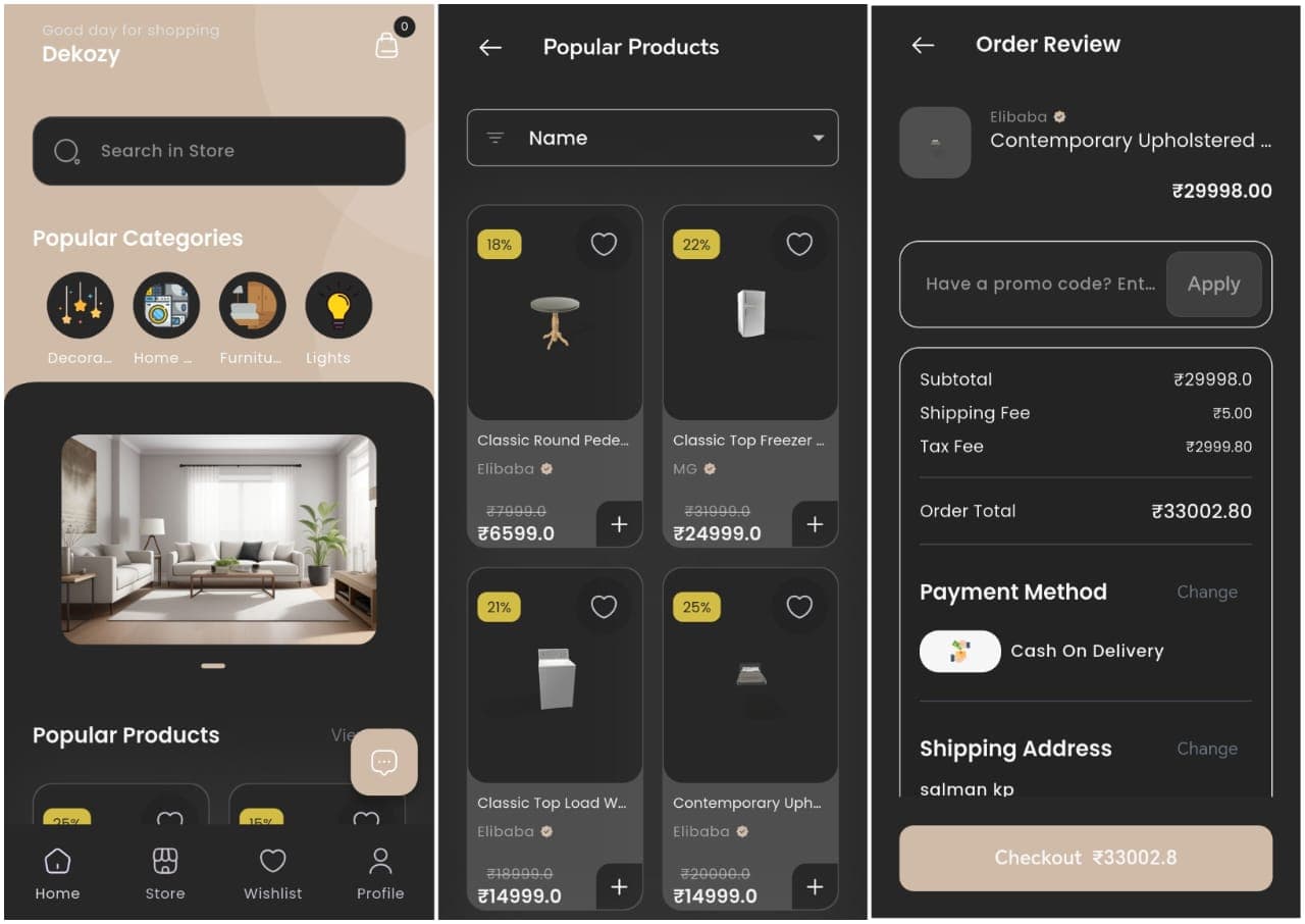 Dekozy Shopping App