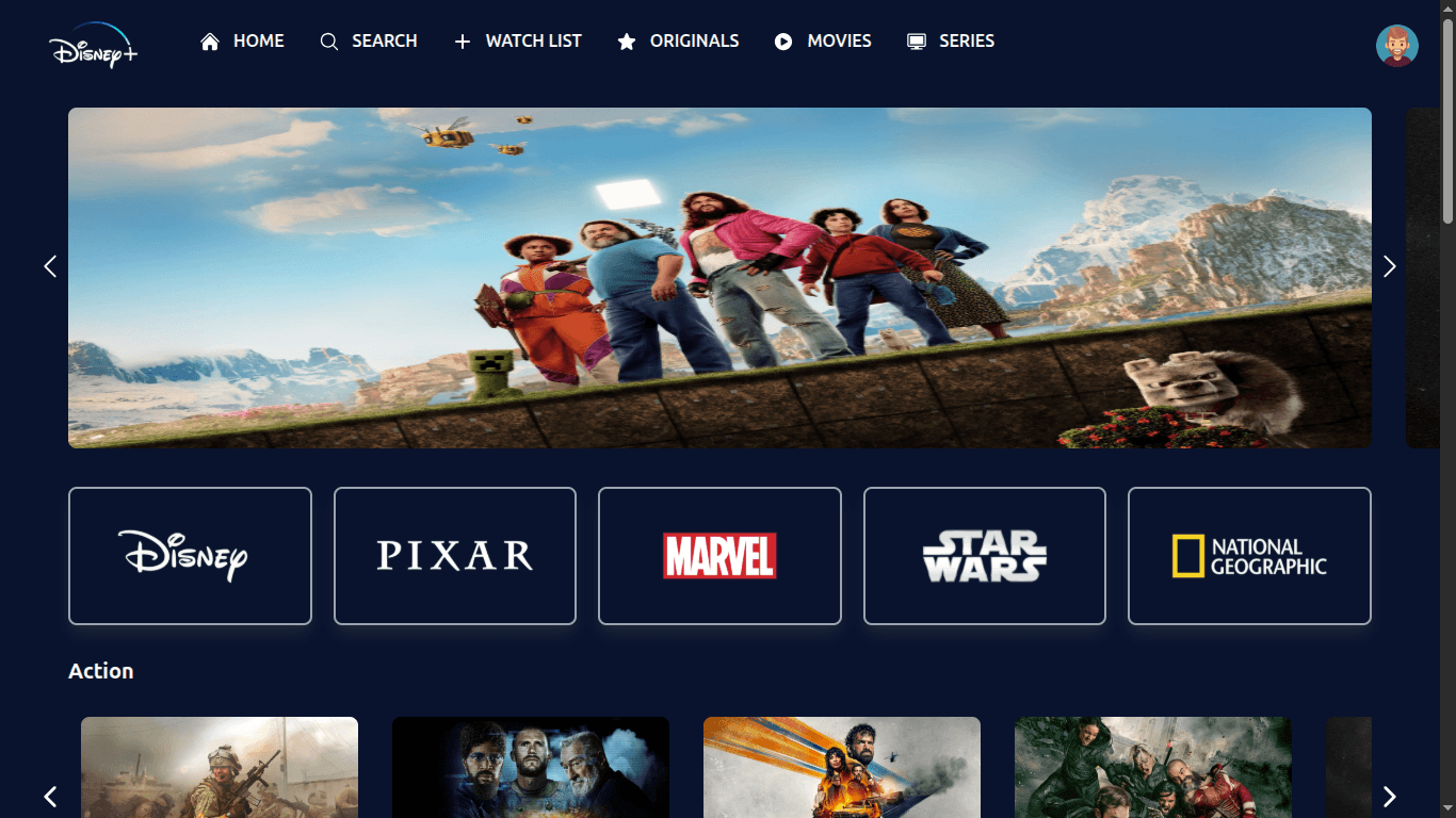 Disney+ Streaming Clone