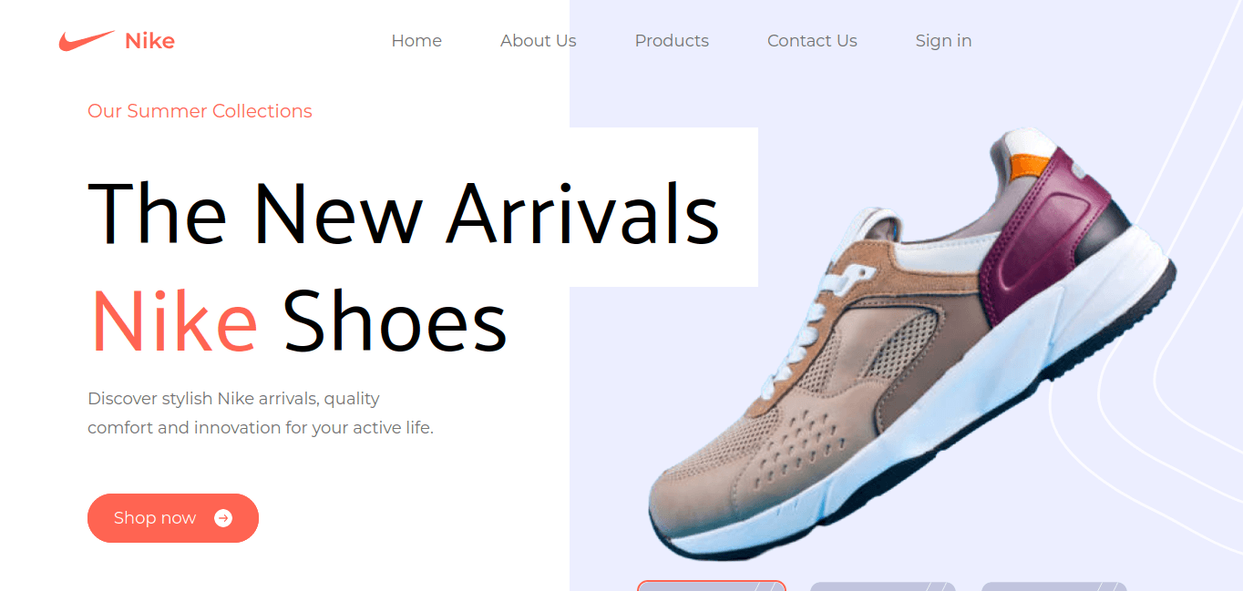 NIKE Landing Page